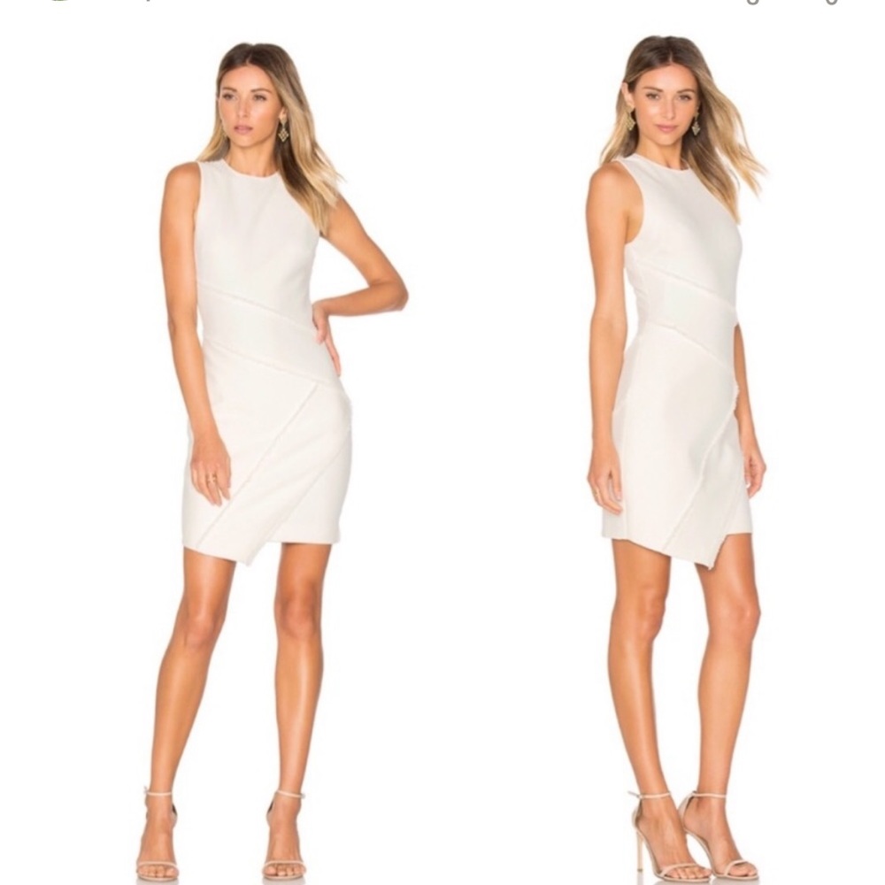 Cinq a Sept Josie frayed sheath cocktail Dress
